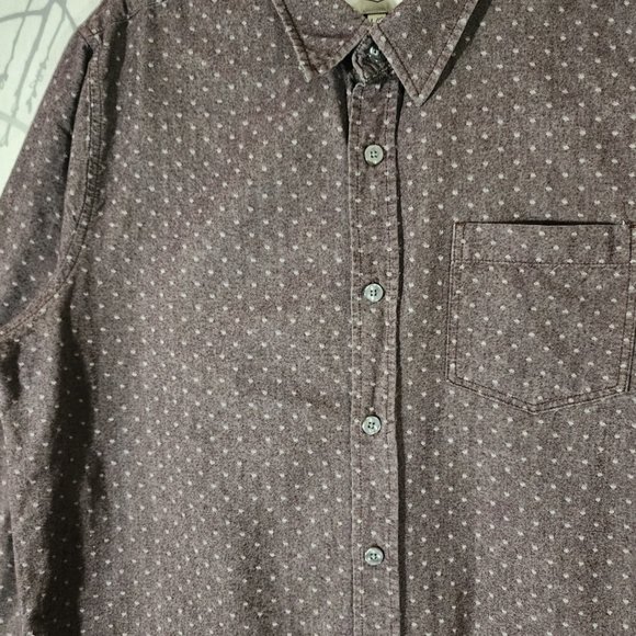 Cromwell Dark Purple Dotted Button Front Shirt - Picture 2 of 4